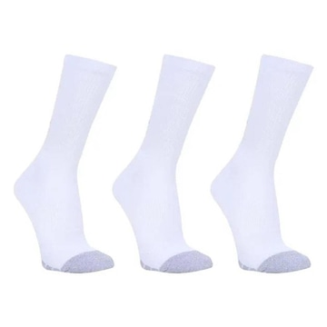 Kit Meias Cano Longo Under Armour Heatgear Crew - 3 Pares - Adulto