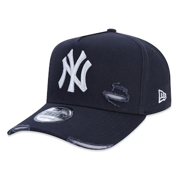 Boné Aba Curva New Era 940 A-Frame New York Yankees Destroyed - Strapback - - Unissex