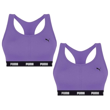 Kit de Tops Fitness com Bojo Puma Nadador - 2 Unidades - Feminino