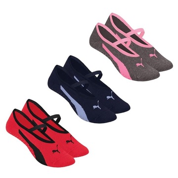 Kit Meias Sapatilha Puma Pilates - 3 Pares - Feminina