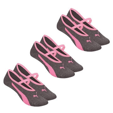 Kit Meias Sapatilha Puma Pilates - 3 Pares - Feminina