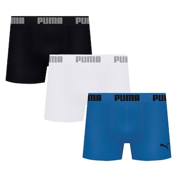 Kit Cuecas Boxer Puma sem Costura - 3 Unidades - Adulto