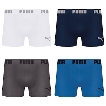 Kit de Cuecas Boxer Puma sem Costura - 4 Unidades - Adulto