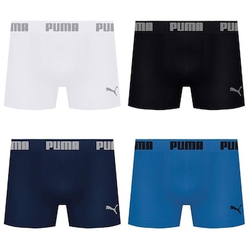 Kit de Cuecas Boxer Puma sem Costura - 4 Unidades - Adulto