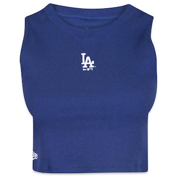 Blusa Cropped New Era Mlb Los Angeles Dodgers Logo - Feminina