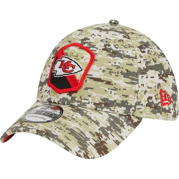 Boné Aba Curva New Era 39Thirty Stretch Fit Salute To Service Kansas City Chiefs - Fechado - Adulto