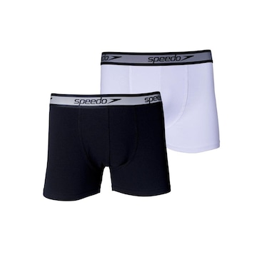 Kit de Cuecas Boxer Speedo Cotton com 2 Unidades - Adulto