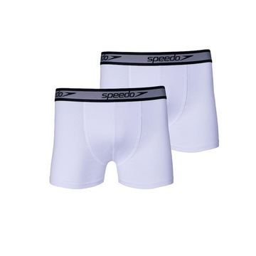 Kit de Cuecas Boxer Speedo Cotton com 2 Unidades - Adulto