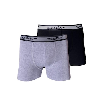 Kit de Cuecas Boxer Speedo Cotton com 2 Unidades - Adulto