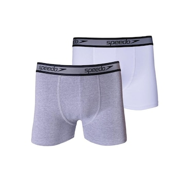 Kit de Cuecas Boxer Speedo Cotton com 2 Unidades - Adulto