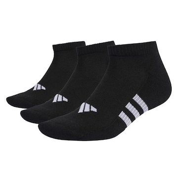 Meia Cano Baixo adidas Prf Cush Low - 3 Pares - Adulto