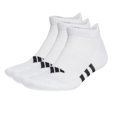 Meia Cano Baixo adidas Prf Cush Low - 3 Pares - Adulto