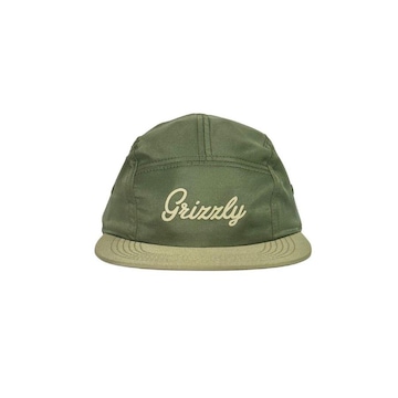 Boné Aba Reta Grizzly 5 Panel Og Script Camper Hat - Strapback - Adulto