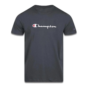 Camiseta Champion Mc Logo Script Ink Peppercorn - Masculina