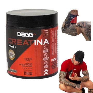 Creatina Monohidratada Micronizada Dagg Power Turbo Suplemento em Pó Creatine Premium Pote - 150g