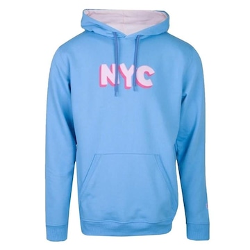 Blusão de Moletom com Capuz New Era Canguru New York City Nyc Sweet Winter - Masculino