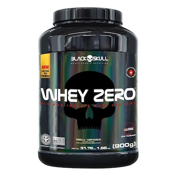 Whey Protein Black Skull Zero com Lactase - 900G