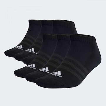 Kit Meias adidas Cano Baixo - 6 Pares - Unissex