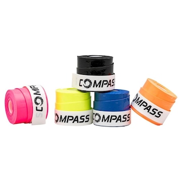 Kit de Overgrip Compass Colors com 5 Cores - 5 Unidades