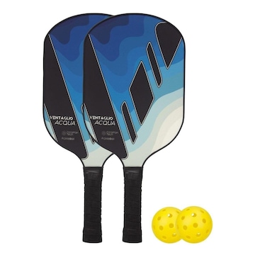 2 Raquetes de Pickleball Ventaglio Acqua + 2 Bolinhas