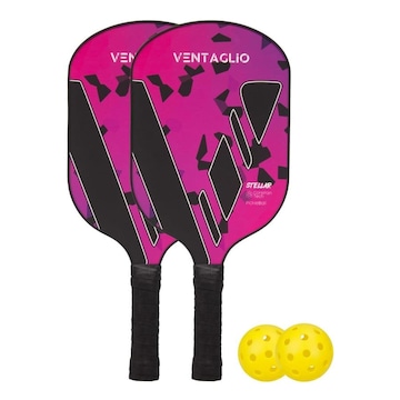 Kit Ventaglio: 2x Raquetes de Pickleball Stellar + 2 Bolinhas