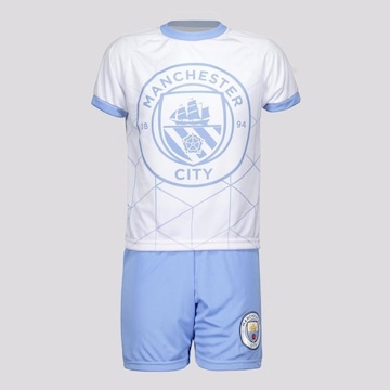 Kit Uniforme SPR Manchester City Maine: Camiseta + Bermuda - Infantil