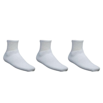 Kit Meias Cano Alto Top Fill Esportiva - 3 Pares - Adulto