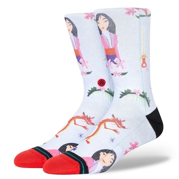 Meia Cano Alto Stance Collab Disney Mulan By Estee - Infantil