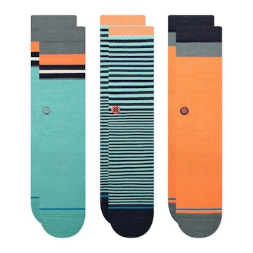 Meia Cano Alto Stance Neptune Crew 3 Pack - Adulto