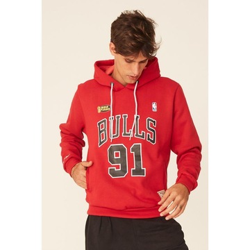 Blusão de Moletom com Capuz Mitchell & Ness Fechado Chicago Bulls Dennis Rodman - Masculino