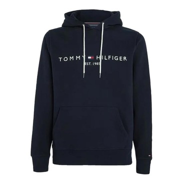 Blusão de Moletom com Capuz Tommy Hilfiger Canguru Logo Hoody - Masculino