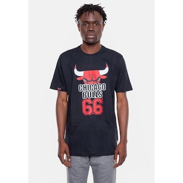 Camiseta Nba Half Logo Chicago Bulls Nba - Masculina