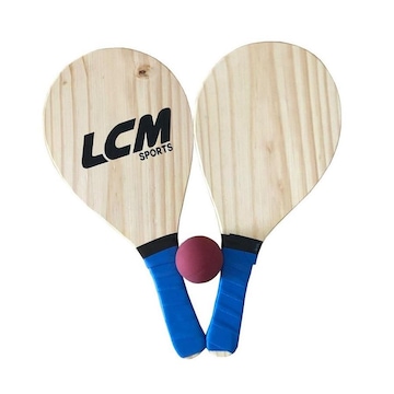 Kit Frescobol Lcm: 2x Raquetes + Bola