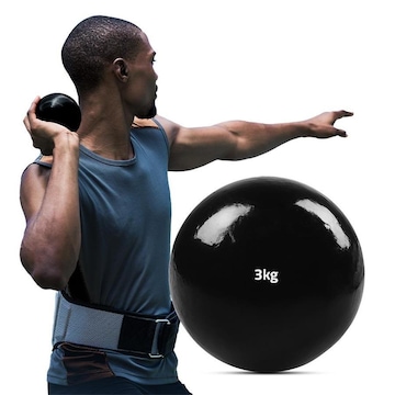 Bola de Peso Pista e Campo para Atletismo em Aço com Selo da CBAt - 3Kg
