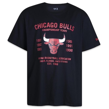 Camiseta New Era Plus Size Nba Chicago Bulls - Masculina