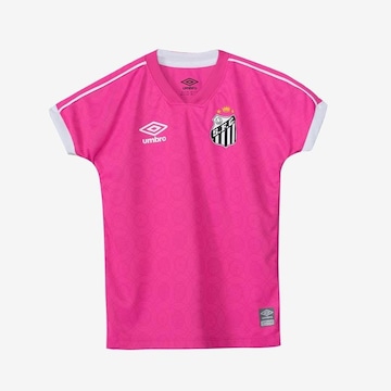 Camisa do Santos Outubro Rosa 2023 Umbro - Infantil