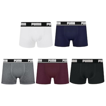 Cueca Boxer Puma Cotton - 5 unidades - Adulto