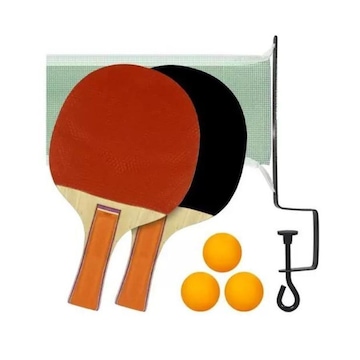 Kit de Tênis de Mesa MB Tech com Raquetes + Bolinhas + Rede