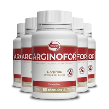 Kit Arginofor L Arginina Vitafor - 60 Cápsulas - 5 unidades