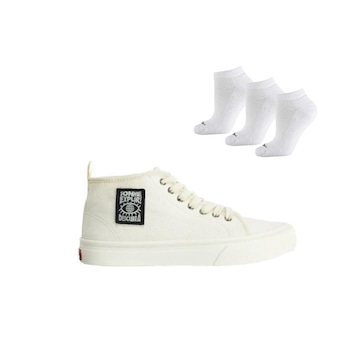 Tênis Redley Originals Cano Alto Collab Canal Off + 3 Pares de Meias - Masculino