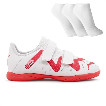 Chuteira Futsal Puma Future Play It + 3 Pares de Meias - Infantil