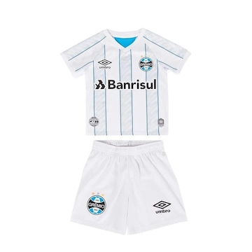 Kit Uniforme de Futebol do Grêmio Of. 2 2020 Umbro - Infantil