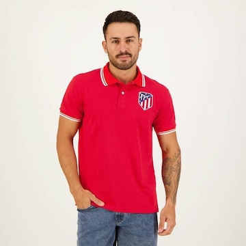 Camisa Polo Atlético de Madrid SPR Sttripes - Masculina