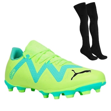 Chuteira de Campo Puma Future Play + Par de Meião - Adulto