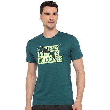 Camiseta Puma Performance Slogan - Masculina