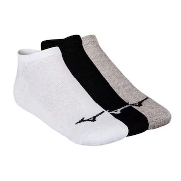 Kit de Meias Soquete Mizuno Basic - 35 a 38 - 3 Pares - Adulto