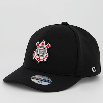 Boné Aba Curva Supercap Corinthians Escudo - Snapback - Adulto