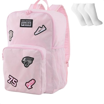 Mochila Puma Patch Backpack - 25 Litros + 3 Pares de Meias