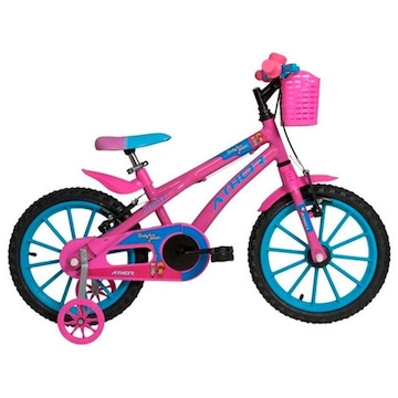 Bicicleta Aro 16 Athor Baby Lux Angel com Cesta - Freios V-Brake - Infantil