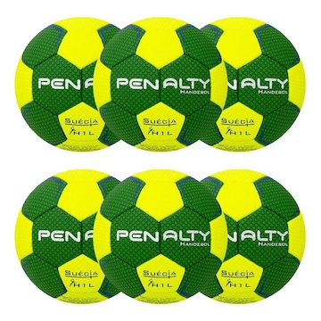 Kit Bolas de Handebol Penalty Suécia H1L Ultra Grip - 6 Unidades